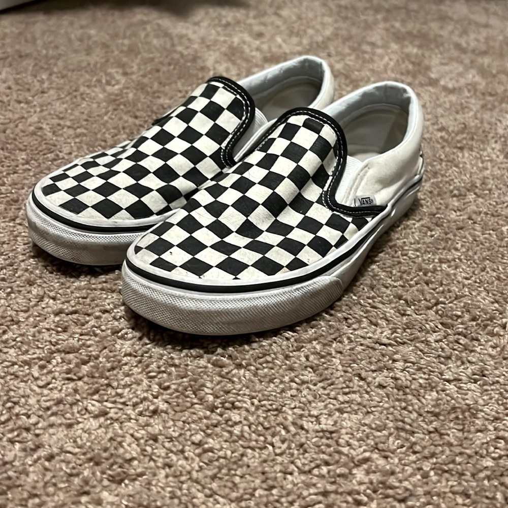 Slip on checkered vans